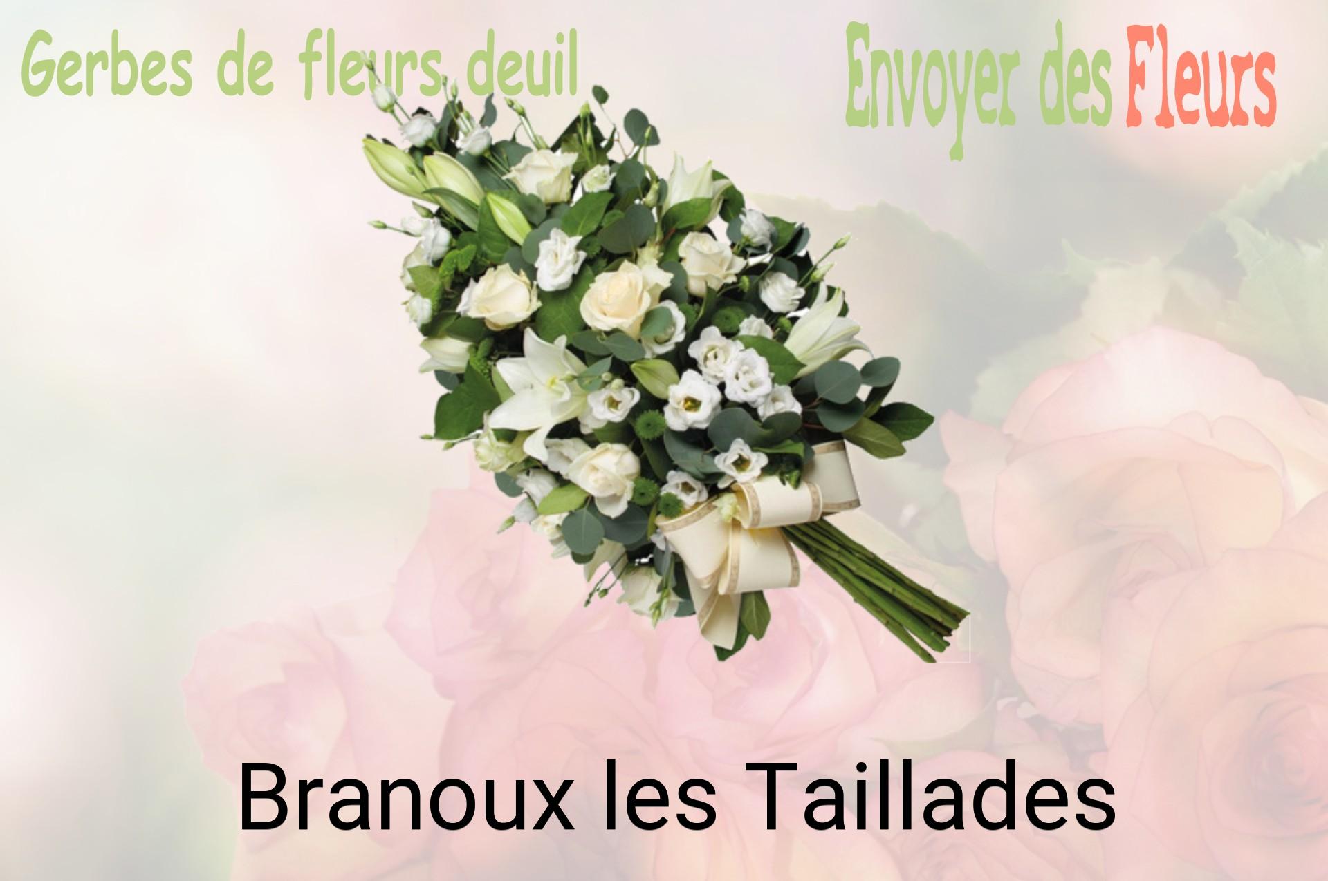 Gerbe de fleurs de deuil livrée à Branoux-les-Taillades